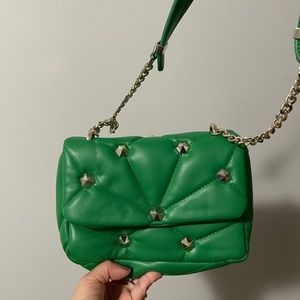 New Zara crossbody green bag